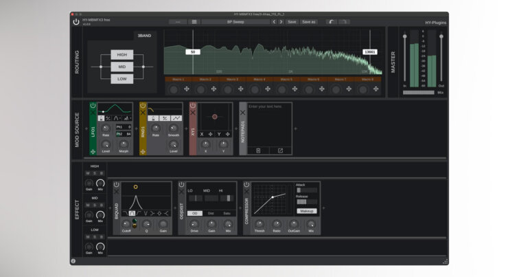 HY-MBMFX3 es el multiefectos modular multibanda (PC, Mac, Linux) con versión gratis, arsenal de FX y creatividad sin límites para diseño sonoro avanzado |Uculturemix